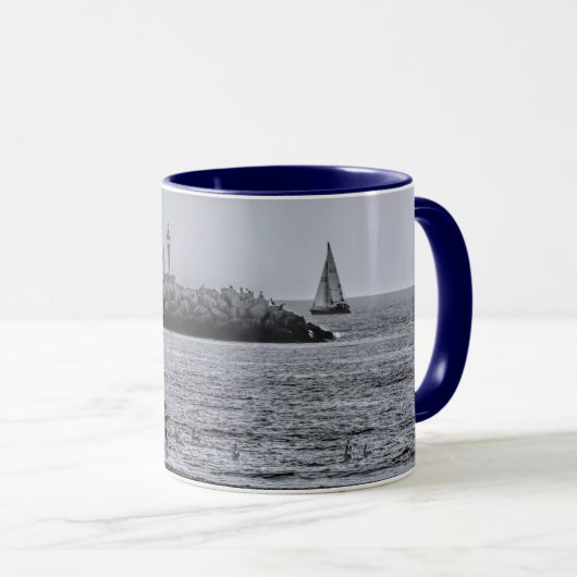 Course De Plage. Marina Del Rey, CA Mug (Devant droit)