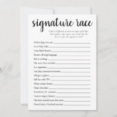 Course de signature simple | Carte de jeu noir et  (Devant)