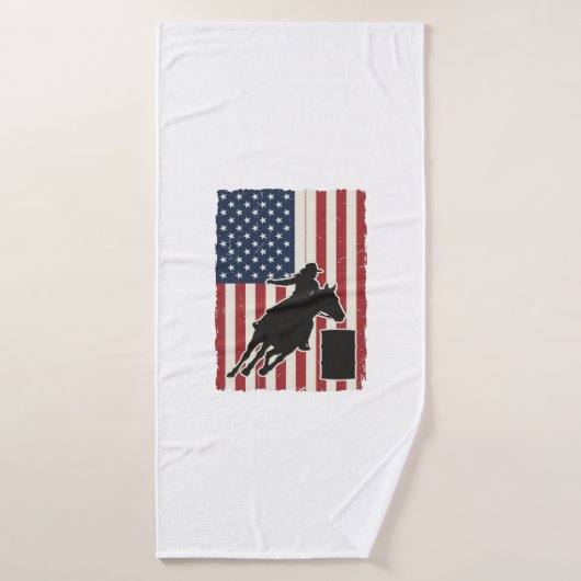 Course de tonneaux Drapeau américain Design vector (Serviette de bain)