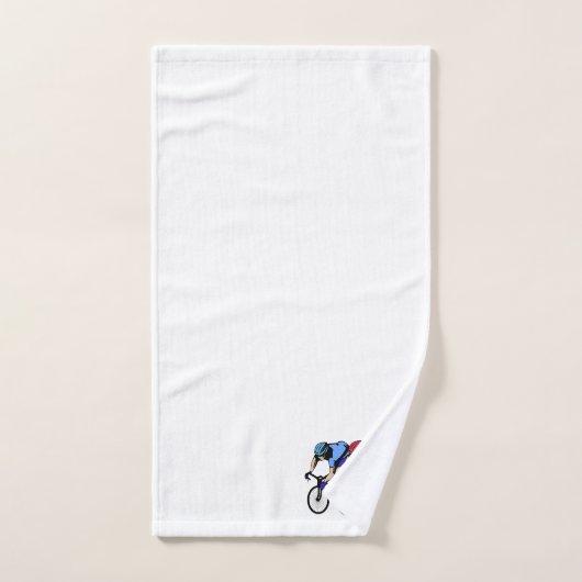 Course de vélo bleu et rouge (Serviette à main)