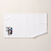 Course de vélo bleu et rouge (Serviette à main)