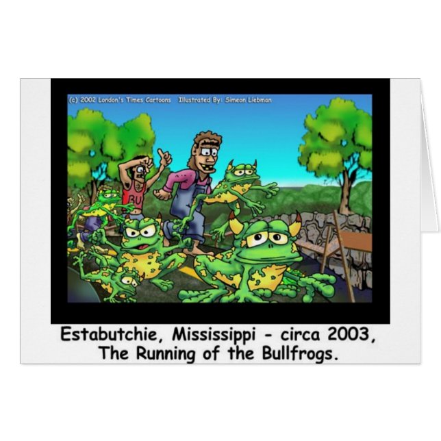 Course Des Grenouilles Taureaux Cadeaux Drôles/Obj (Devant horizontal)