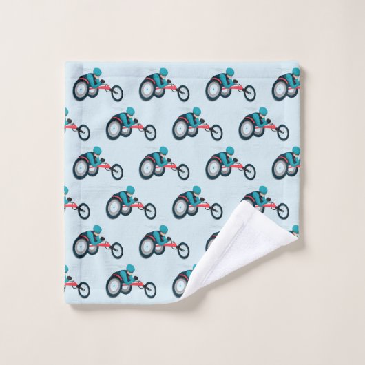 Course en fauteuil roulant (Gant de toilette)