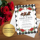 Course moderne Horse Derby Party Invitation équest
