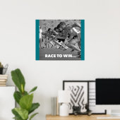Course pour gagner - Poster Motivationnel (Bureau à domicile)