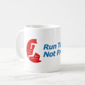 Course vigoureuse vers pas de tasse de logo (Devant gauche)