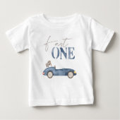 Course Voiture Marine bleu 'Fast One' T-shirt d'an (Devant)