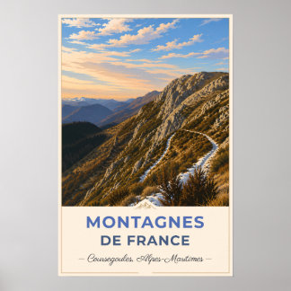 Coursegoules, Frankrijk – Bergtoppen Poster