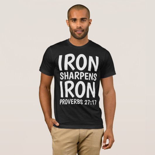 COURSES DE FER PROVERBES DE FER 27:17 t-shirts (Devant entier)