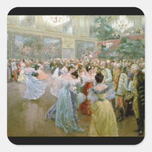 Court Ball in the Hofburg, 1900 Vierkante Sticker