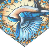 Court Chemin de table Art Déco à oiseau bleu (Coin)