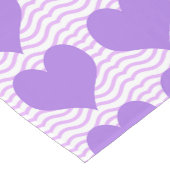 Court Chemin de table Cœurs violets (Coin)