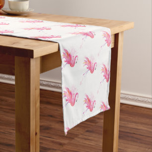 Court Chemin de table Flamant Rose