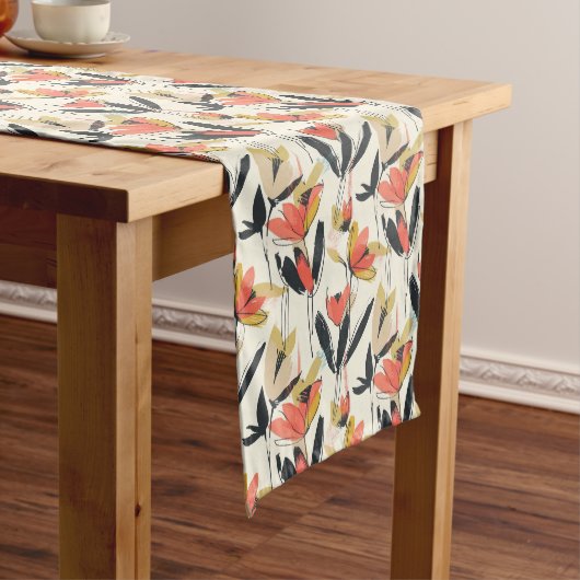 Court Chemin de table floral abstrait moderne de printem (In Situ)