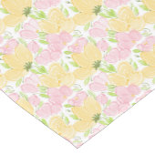 Court Chemin de table floral jaune rose (Coin)