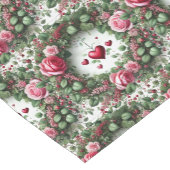 Court Chemin de table floral rose (Coin)