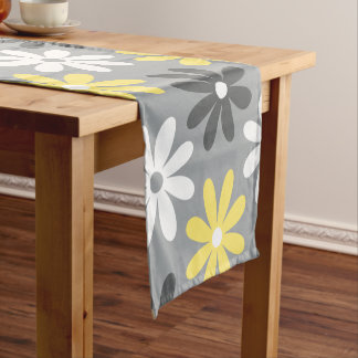 Court Chemin de Table Florale gray and yellow