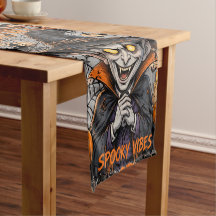 Chemin de table Halloween Vampire effrayant