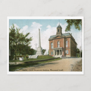 Court House, Bath, Maine 1910 Briefkaart
