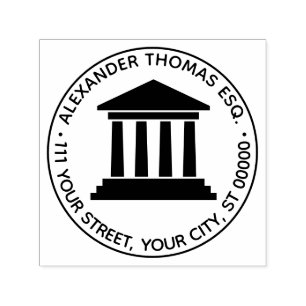 Court House Juridisch Advocaat Naam Rechter Adres  Zelfinktende Stempel