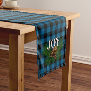 Court Joli chemin de table déco de chalet avec texte Joy