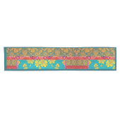 Court NAPPE, Chemin de table Vert Rouge ORIENTAL (Horizontal)