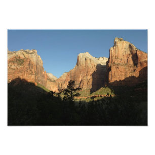 Court of the Patriarchs I in Zion National Park Foto Afdruk