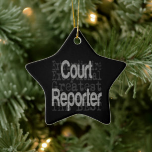 Court Reporter Extraordinaire Keramisch Ornament
