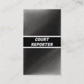 Court Reporter Modern Visitekaartje (Voorkant)