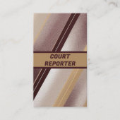 Court Reporter Moderne Lijnen Visitekaartje (Voorkant)