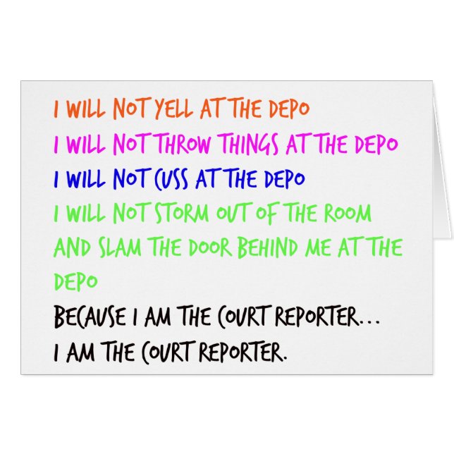 Court Reporter Temper Tantrum (Voorkant Horizontaal)