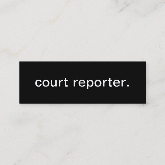 Court Reporter Visitekaartje (Voorkant)