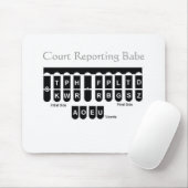 Court Reporting Babe Mousepad Muismat (Met muis)