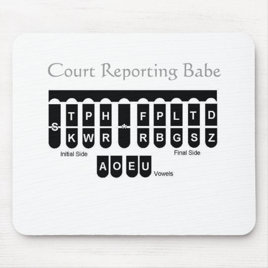 Court Reporting Babe Mousepad Muismat (Voorkant)
