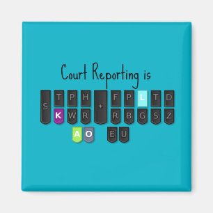 Court Reporting is Cool Steno Keyboard Magnet Magneet