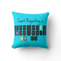 Court Reporting is Cool Steno Keyboard Pillow