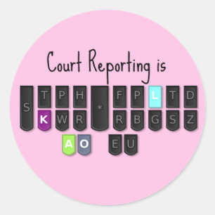 Court Reporting is Cool Steno Toetsenbord Stickers