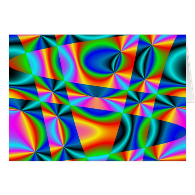 Courtepointe arc-en-ciel ~ Carte (Devant horizontal)