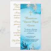 Courtes prières carte de baptême Prayer (Devant / Derrière)