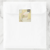 Courtesan Kneeling Vierkante Sticker (Tas)