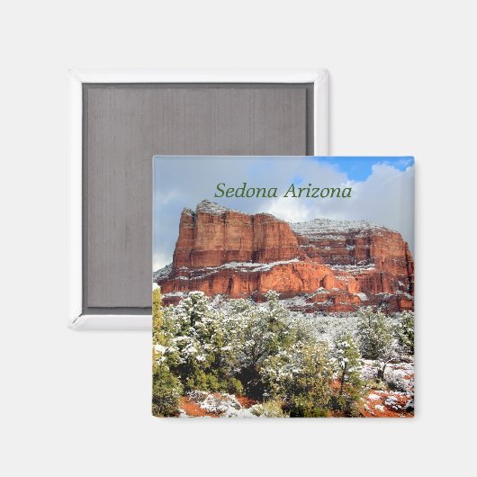 Courthouse Butte, Sedona Arizona Magnet Magneet (Voorkant / Achterkant)