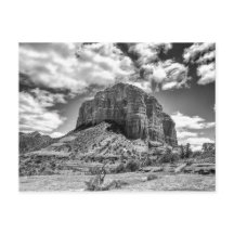 Courthouse Butte - Zwart-wit | BRIEFKAART