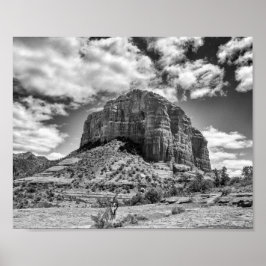 Courthouse Butte - Zwart-wit | POSTER