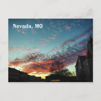 Courthouse en sunset briefkaart