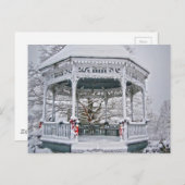 Courthouse Gazebo in Snow Briefkaart (Voorkant / Achterkant)