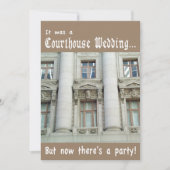 Courthouse Mariage Après Mariage Fête Invitation (Devant)