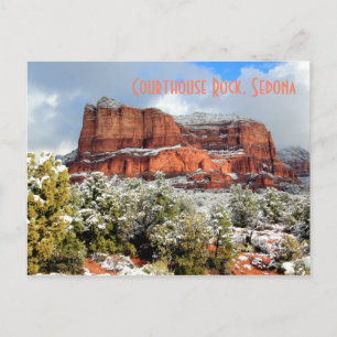 Courthouse Rock, Sedona AZ Winter Post-kaart Briefkaart