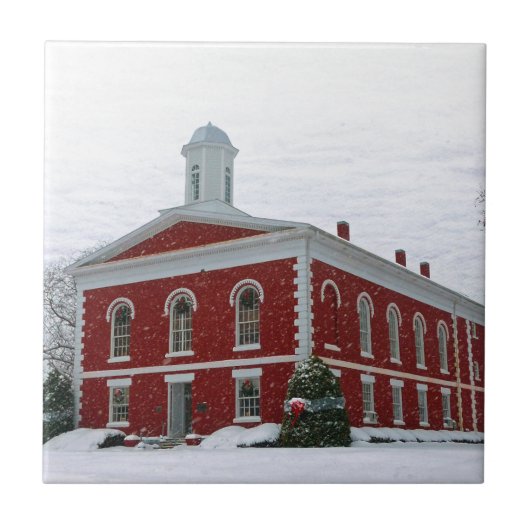 Courthouse Snow Tegeltje (Voorkant)