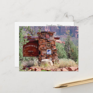 Courthouse Vista Arizona Welkom Bord Ansichtkaarte Briefkaart