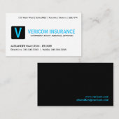 COURTIER D'ASSURANCE CARTES DE VISITE (Devant / Derrière)